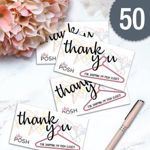 Posh Hanger Thank You Cards - Small (50)